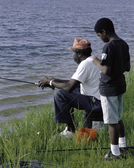 Father and Son Fishing