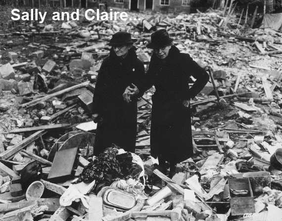 Bombed out Ruins after German Raid over England