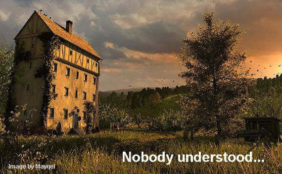 Lone House in Meadow