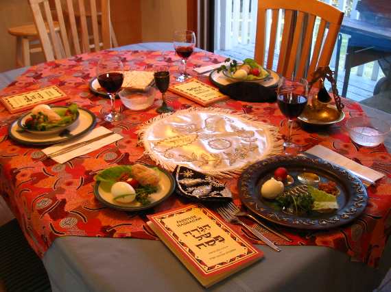 Seder Table Setting