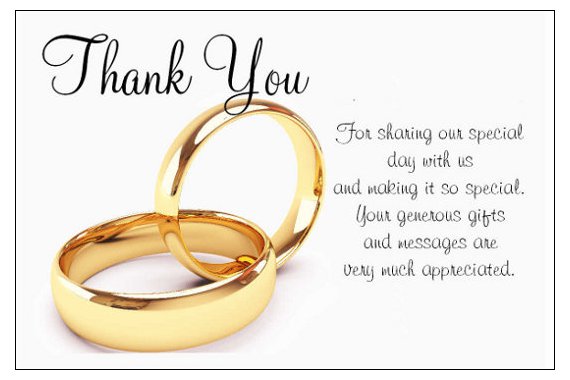 Wedding Day Thank You Poems from the writers at My WordWizard will help you