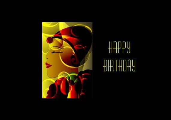 Art Deco Birthday Cards