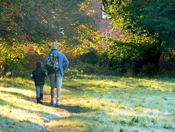 Father and Son Walking