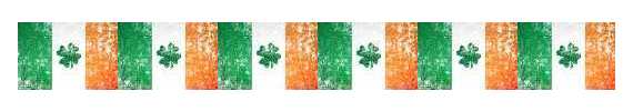 Ireland Flag with Shamrock