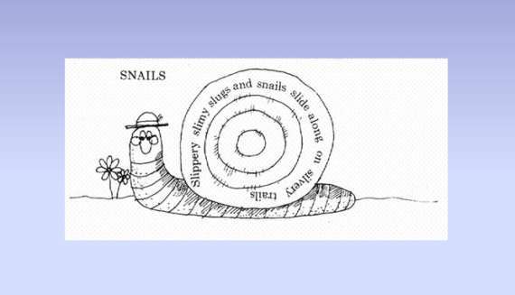 Snail Shape Poem