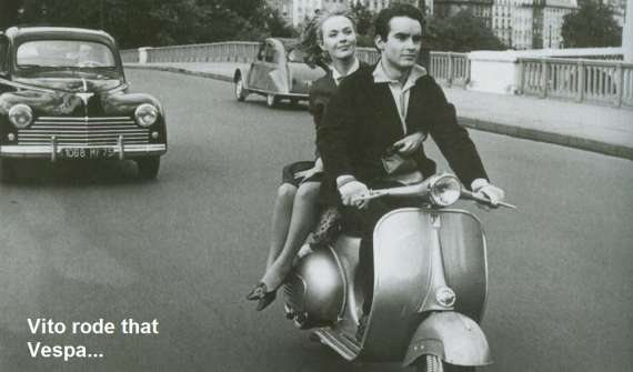 Riding a Vespa